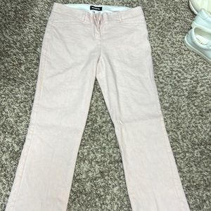 Pink linen dress pants from Express